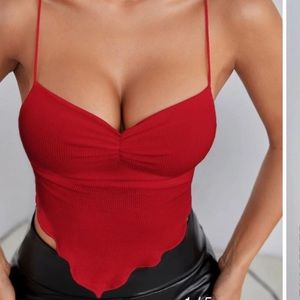 Tie Back Asymmetrical Hem Cami Top